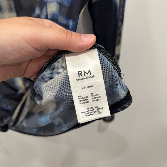 Rebecca Minkoff Sheer Long Sleeve Mesh Top XL - Picture 3 of 5